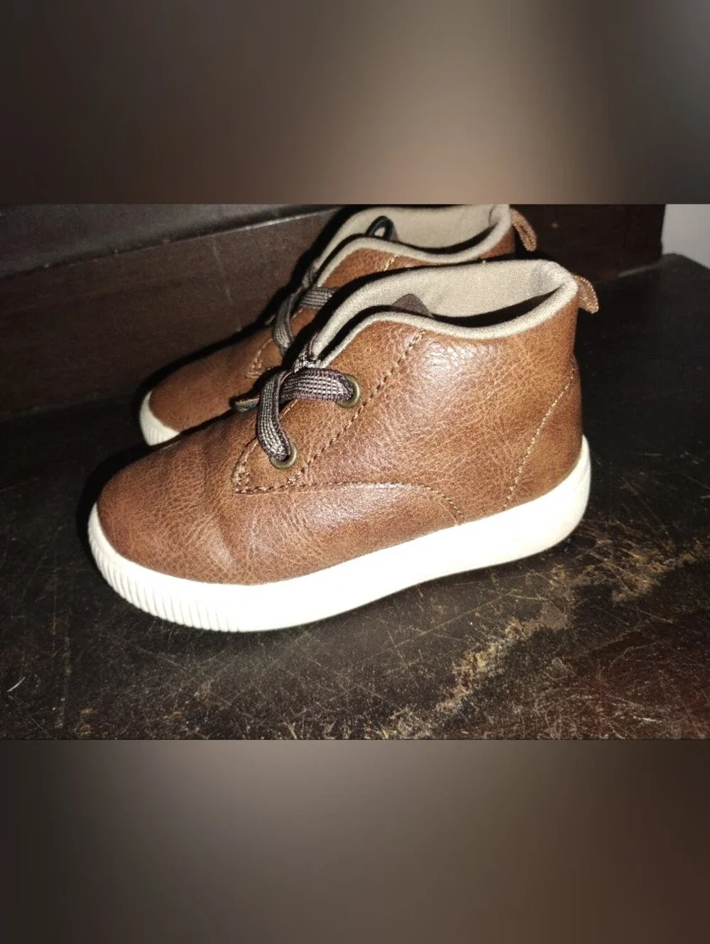 Brown Kids Casual Sneakers - Soft Slip-On Comfort
